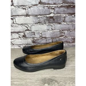 Shoes For Crews 55315 Reese Black Leather Work Slip Flats Women Sz 11M US/43EU